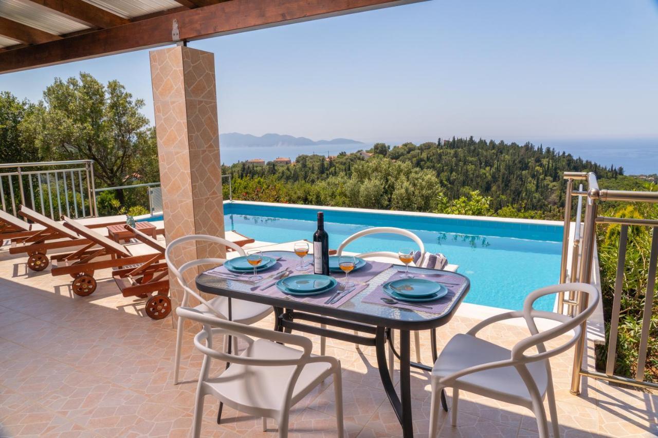 Stone Villa Eriphyle ,Private Witn Sunset View Fiskardo Esterno foto