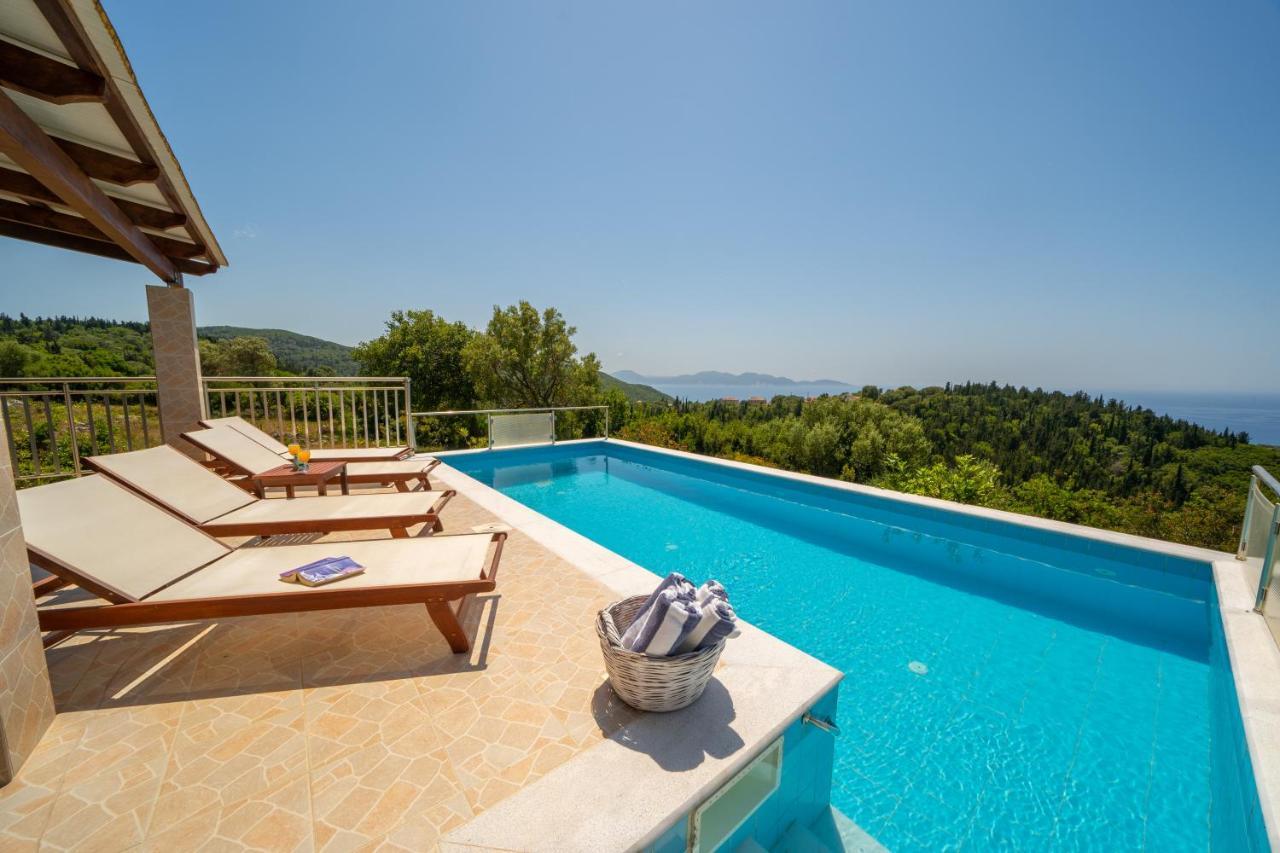 Stone Villa Eriphyle ,Private Witn Sunset View Fiskardo Esterno foto