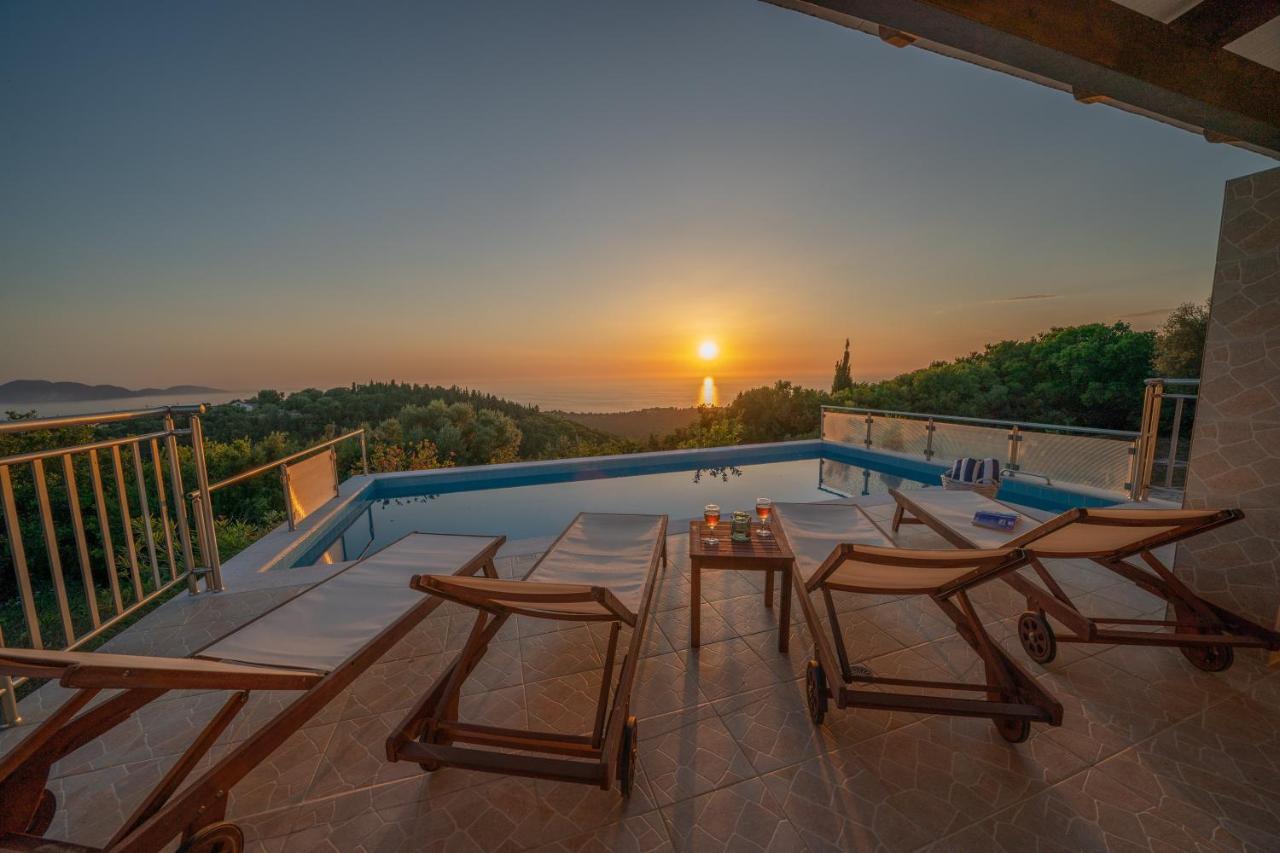 Stone Villa Eriphyle ,Private Witn Sunset View Fiskardo Esterno foto