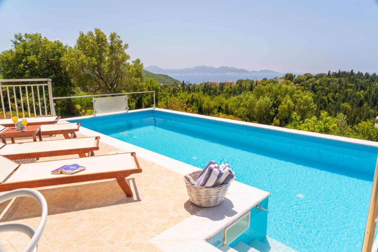 Stone Villa Eriphyle ,Private Witn Sunset View Fiskardo Esterno foto